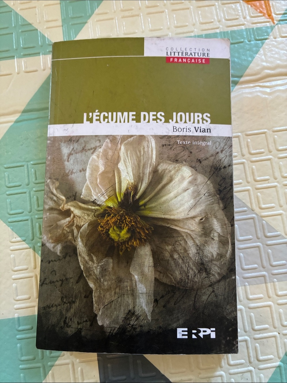 4/10$ ๐ Boris Vian Olive Green Floral Hardcover Book - L'รcume des Jours